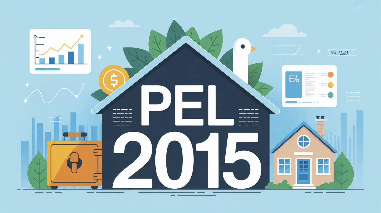 Illustration du taux du PEL en 2015, ambiance financière moderne