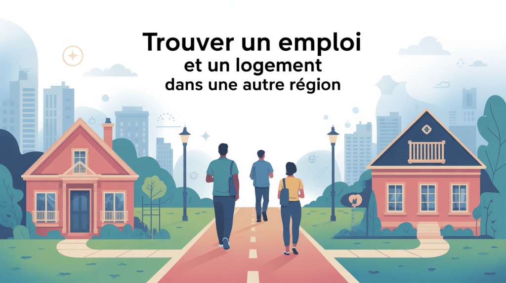 Illustration trouver un emploi et un logement dans une autre région
