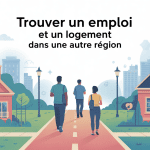 Illustration trouver un emploi et un logement dans une autre région