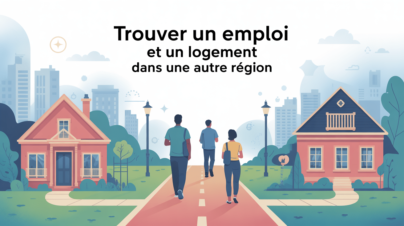 Illustration trouver un emploi et un logement dans une autre région