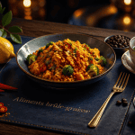 aliments brûle graisse salade lentilles et ingrédients