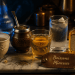 boisson pour perdre du poids sur un plateau élégant