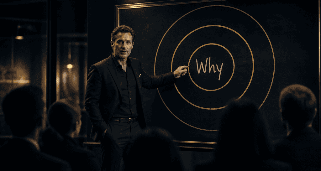 golden circle simon sinek tableau cercles or