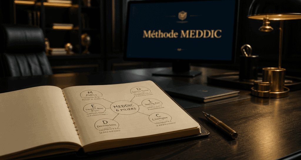 methode meddic schéma six piliers sur bureau