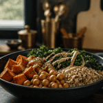 nourriture healthy bowl coloré et équilibré