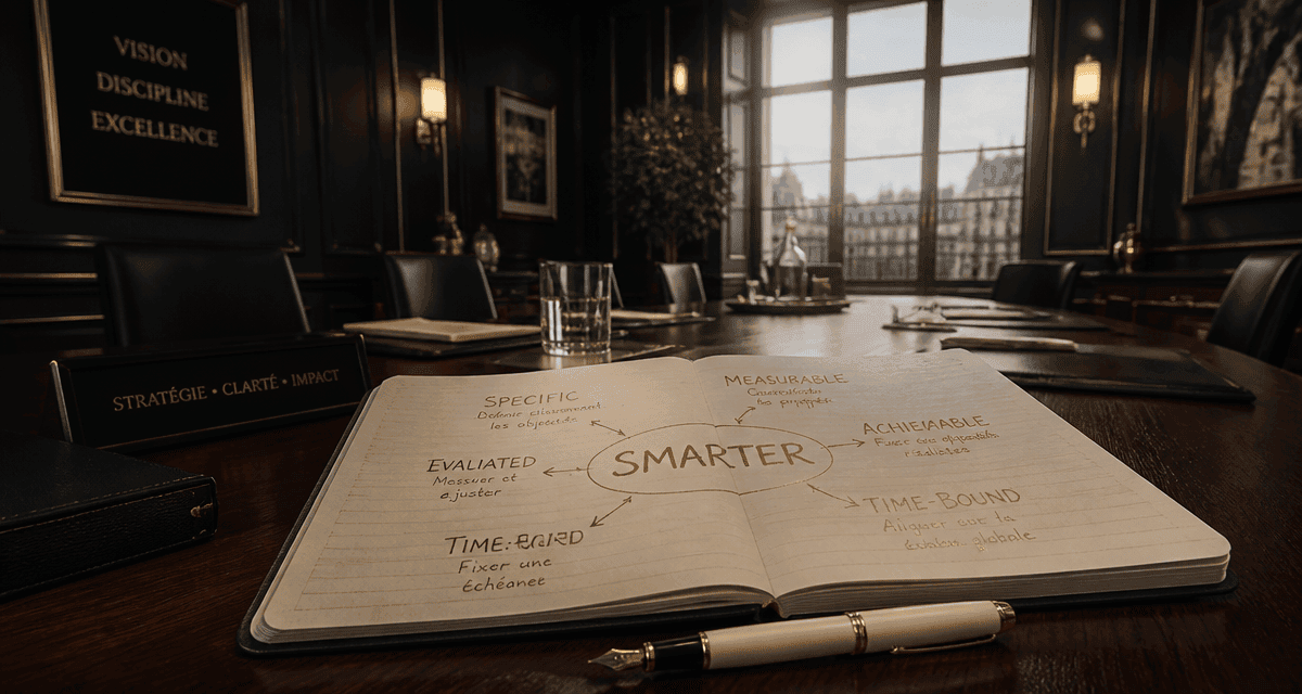 objectif smarter schéma manuscrit en réunion