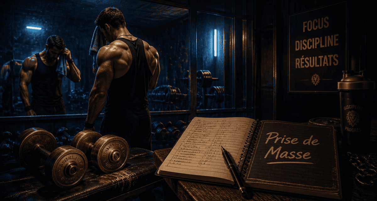 prise de masse musculaire athlète salle de sport
