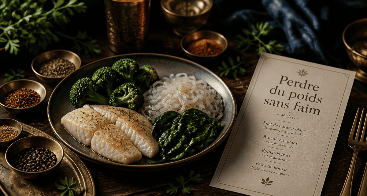quoi manger en regime assiette poisson brocoli konjac