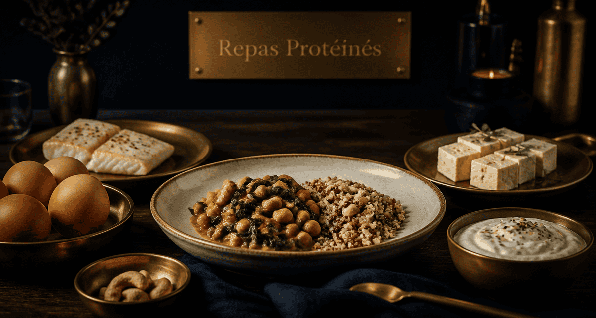 repas riche en proteine curry quinoa oeufs