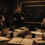 scrum master formation équipe réunion