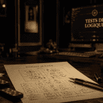 Test de logique sur table avec matrices et dominos