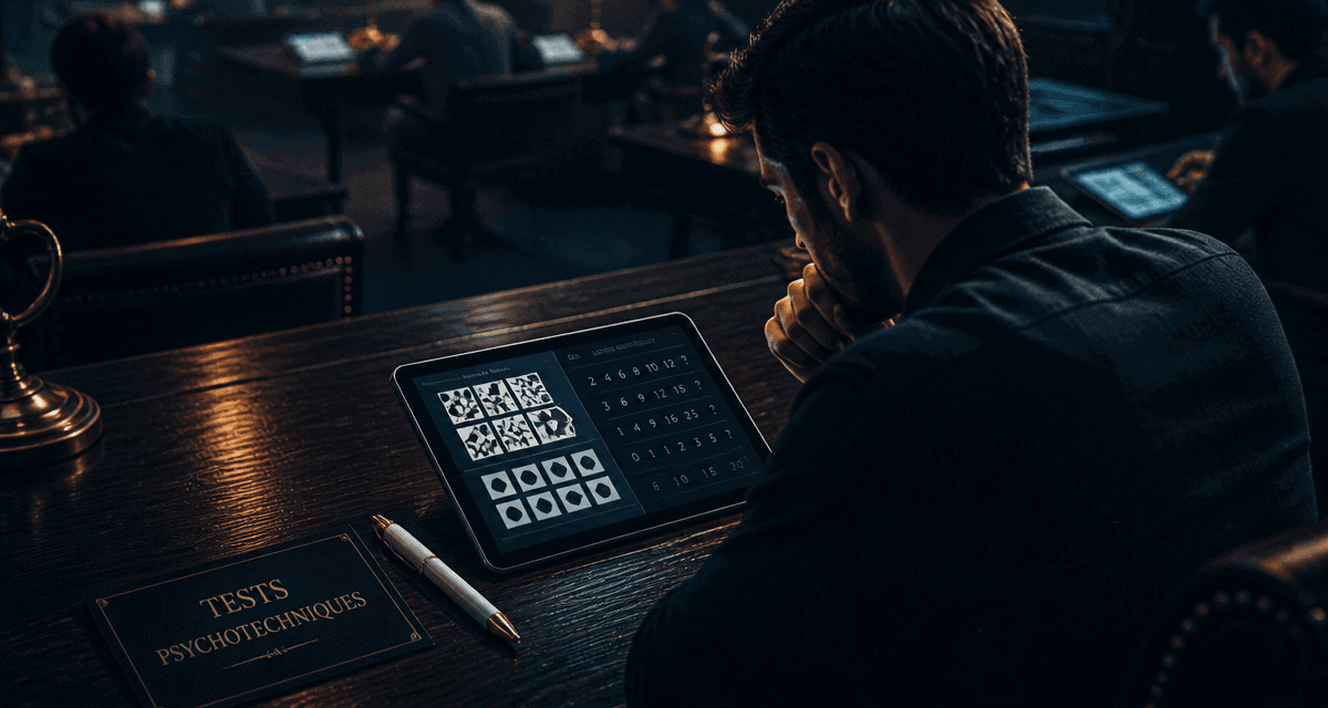 Candidat passant des tests psychotechniques