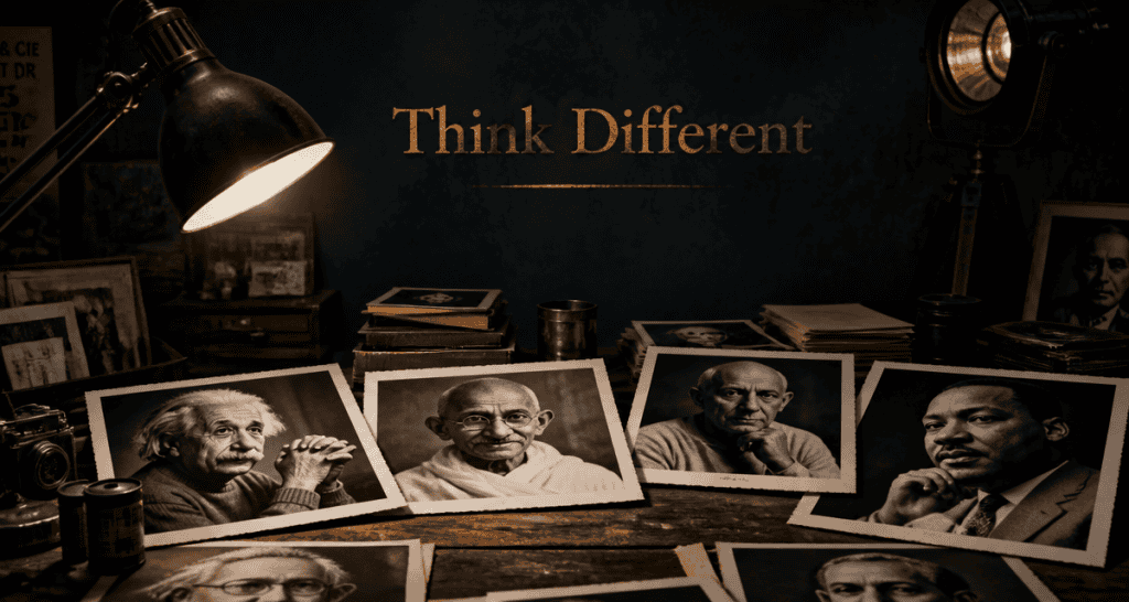 think different portraits icônes apple