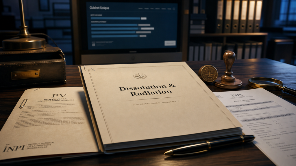 Comment fermer une societe : dossier liquidation amiable sans dettes, INPI, dissolution-radiation