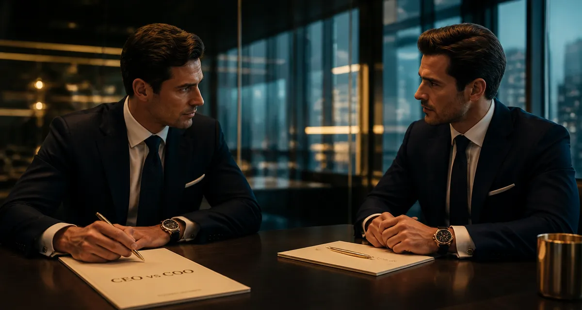 coo vs ceo autour d'une table en réunion