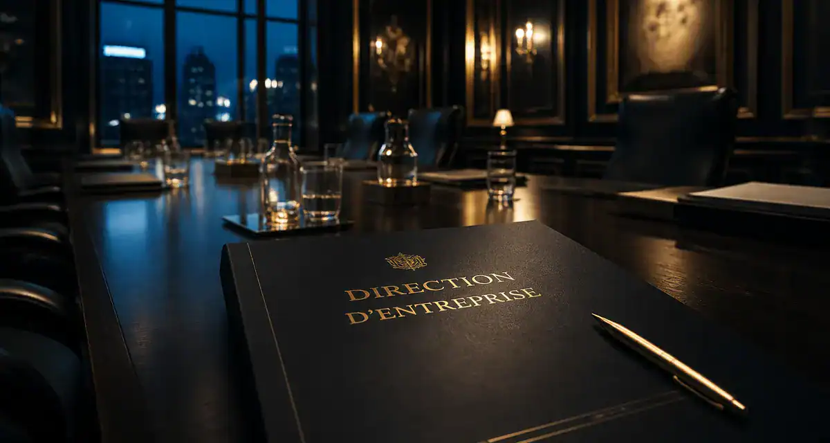 Direction dans une entreprise autour d'une table de conseil