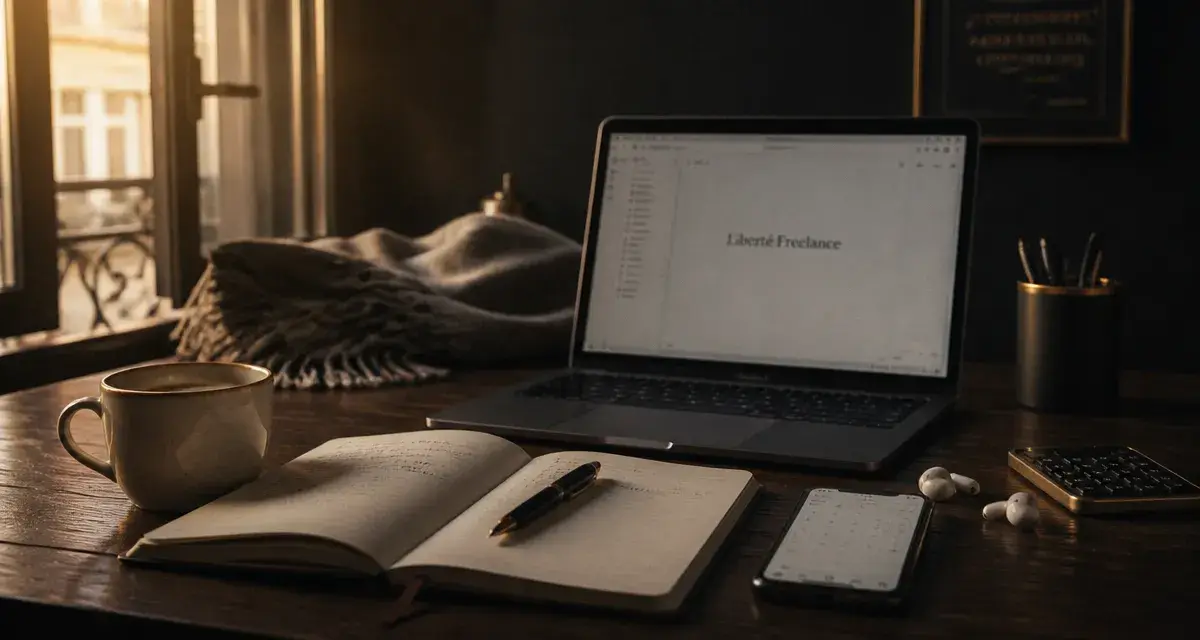 Freelance avantage : liberté et contrôle de carrière, bureau et agenda
