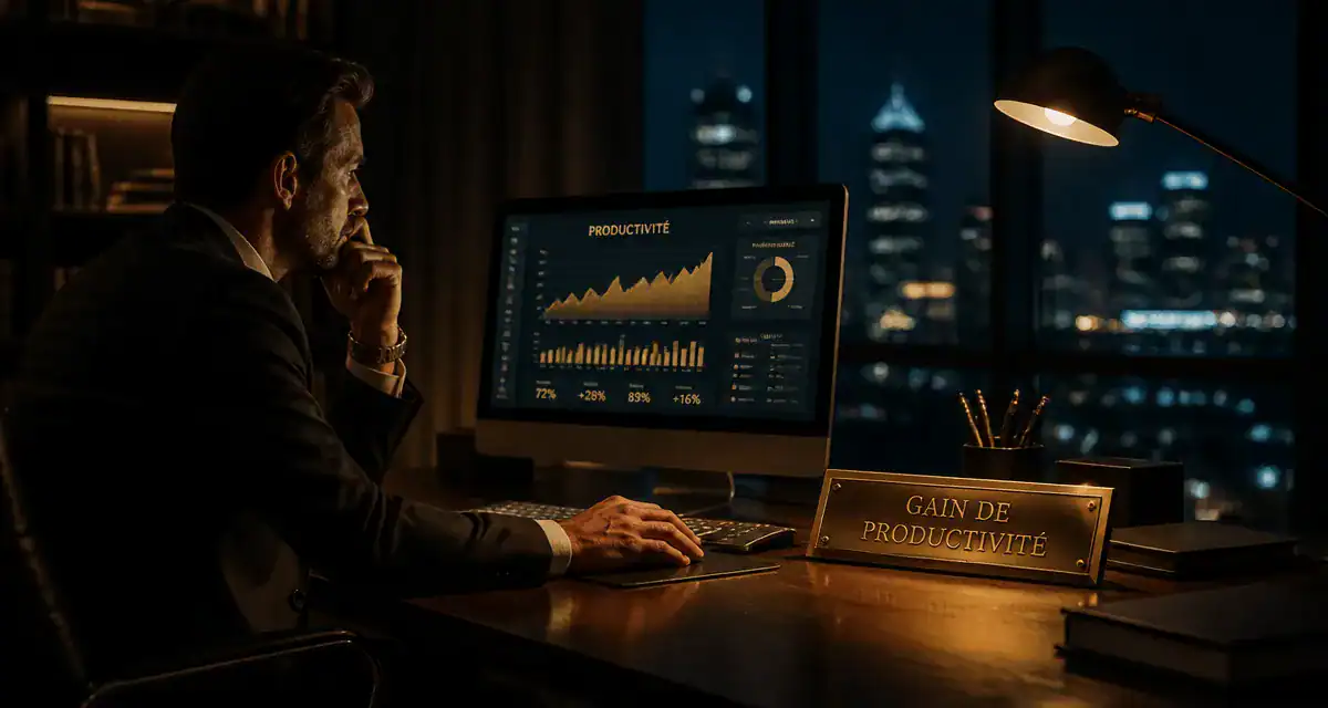 gain de productivité def dirigeant graphique