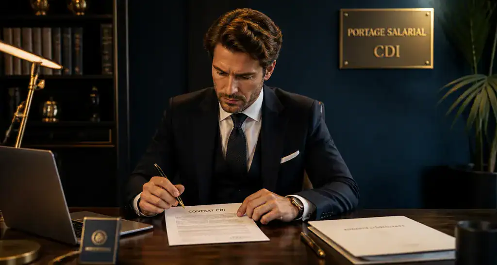 Consultant examinant contrat portage salarial CDI