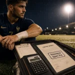 Assurance sportif professionnel : athlète sous bandage et contrat d’assurance