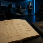 Différents types de management : manager présente des objectifs à une équipe