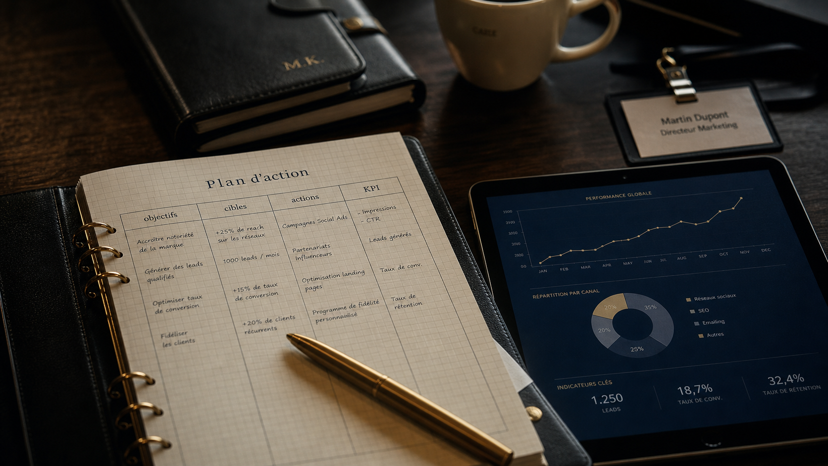 Plan d action commerciale : objectifs SMART, budget et KPI, tableau KPI