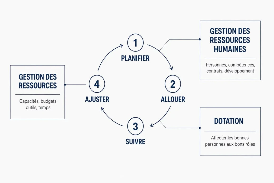 Resource management services : différence entre gestion des ressources, RH et staffing