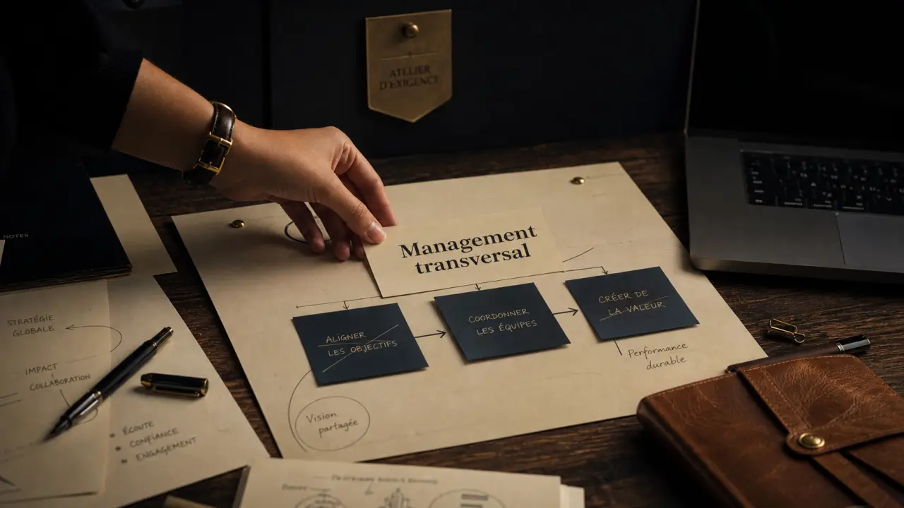 Management transversal : coordination sans autorité directe, éviter conflits de priorité