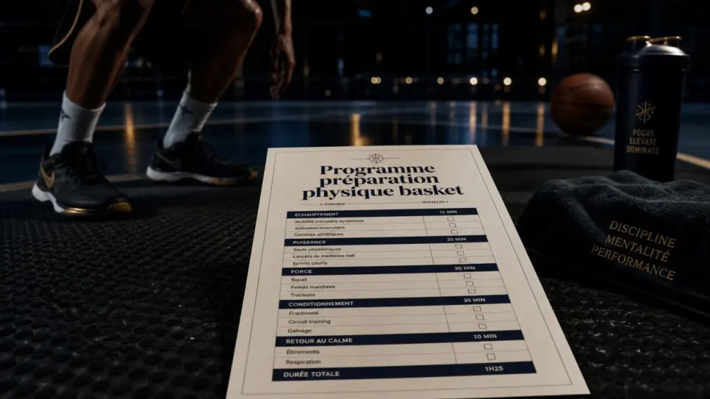 Programme préparation physique basket PDF : 8 semaines, 3 séances et des appuis plus solides
