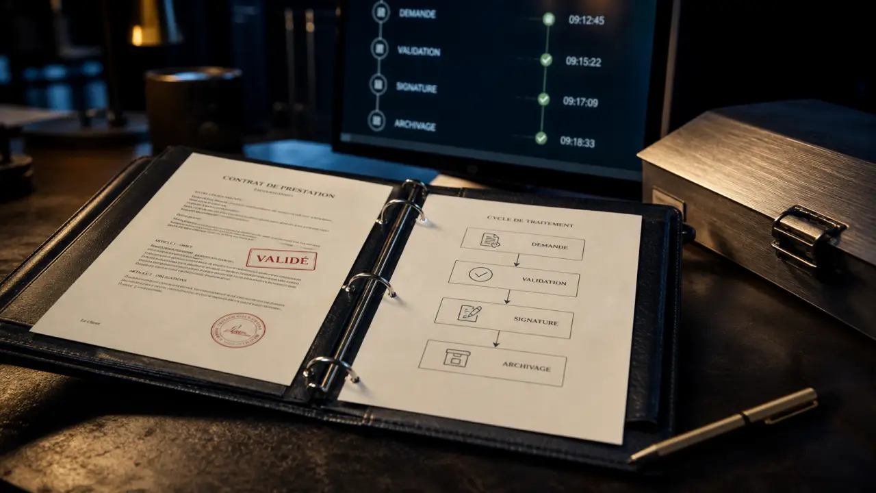 Contract lifecycle management : classeur de contrats validés et cycle de vie
