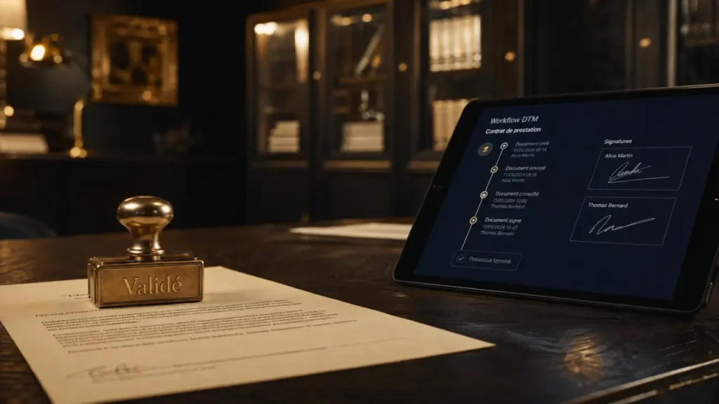 Digital transaction management : signature, workflow et audit trail de bout en bout