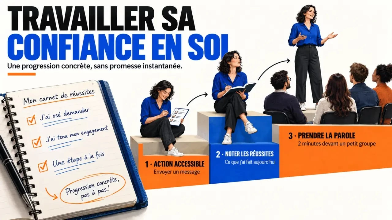 Progression par petits pas pour travailler la confiance en soi avec un carnet des réussites