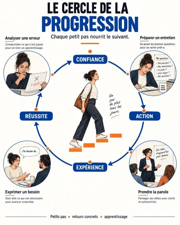 Reprendre confiance en soi grâce au cercle confiance, action, expérience et réussite