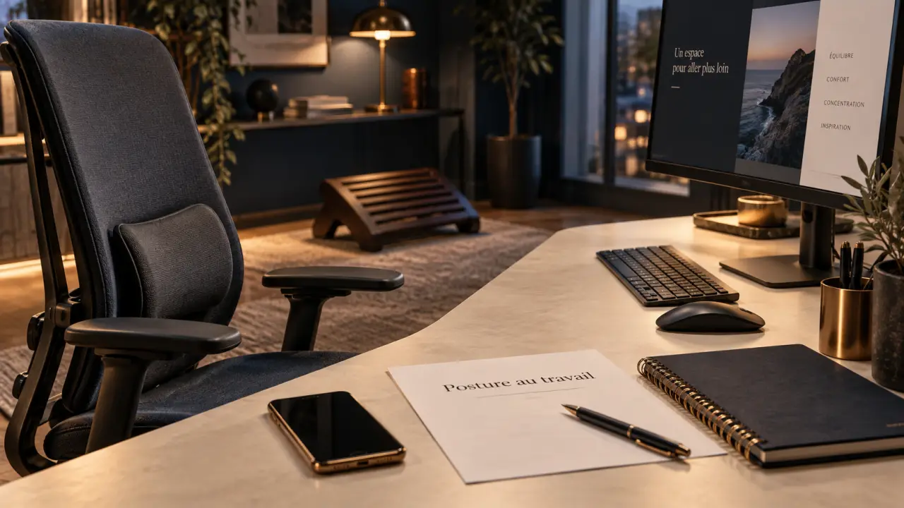 Posture au travail : poste réglé au bureau
